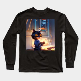 The Playful Cat Gamer Long Sleeve T-Shirt